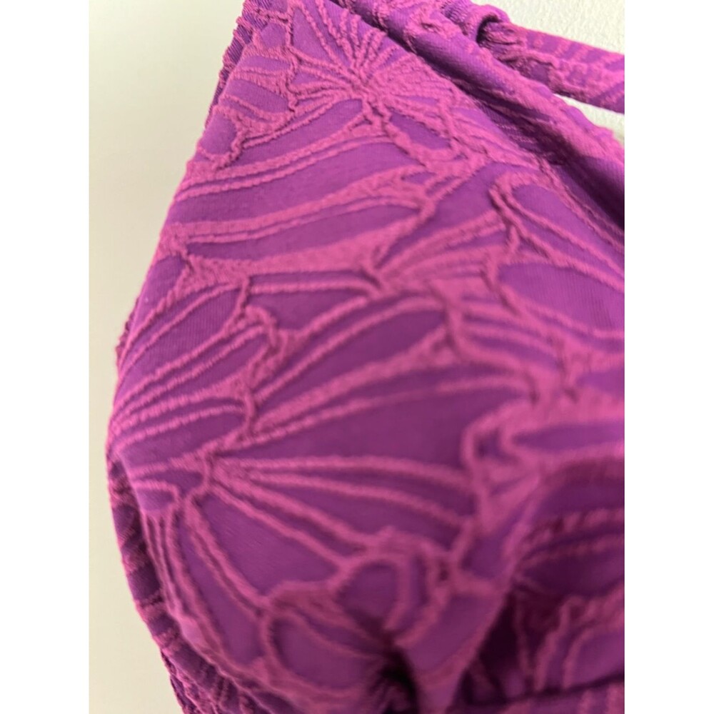 NWT L Cupshe Purple Textured Bikini Top